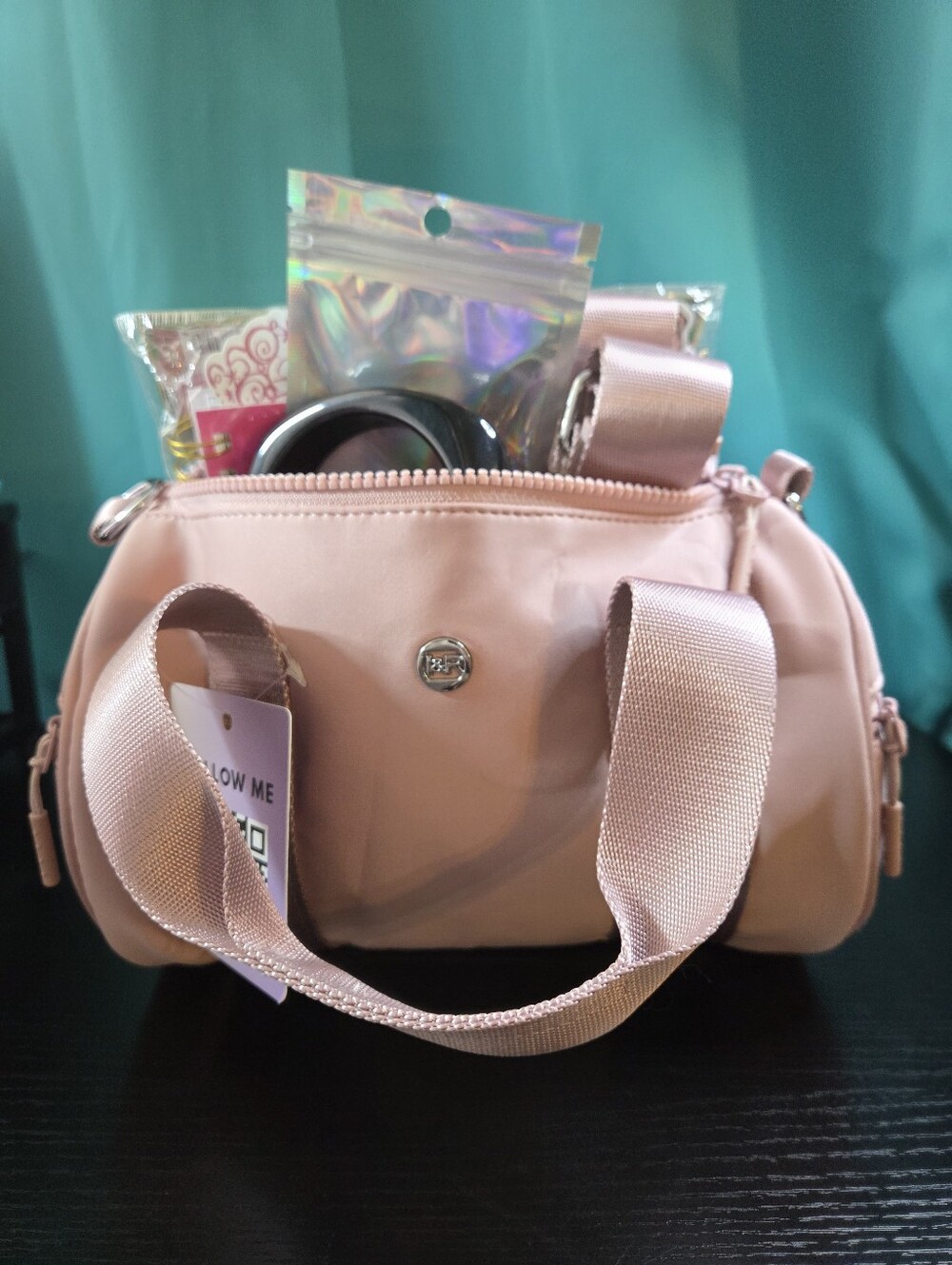 Feel Good Gifts-Pink Women’s Mini Duffle Crossbody Bag